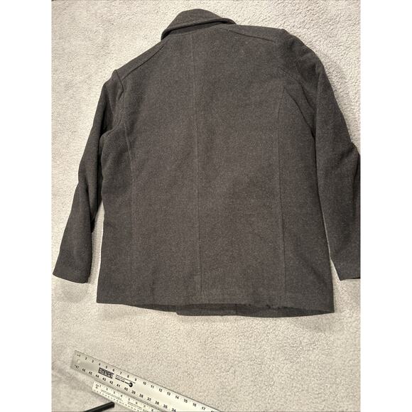 Kenneth Cole Reaction Men's Gray Double Breast Wool Blend Pea Coat - Size XL - Picture 12 of 12